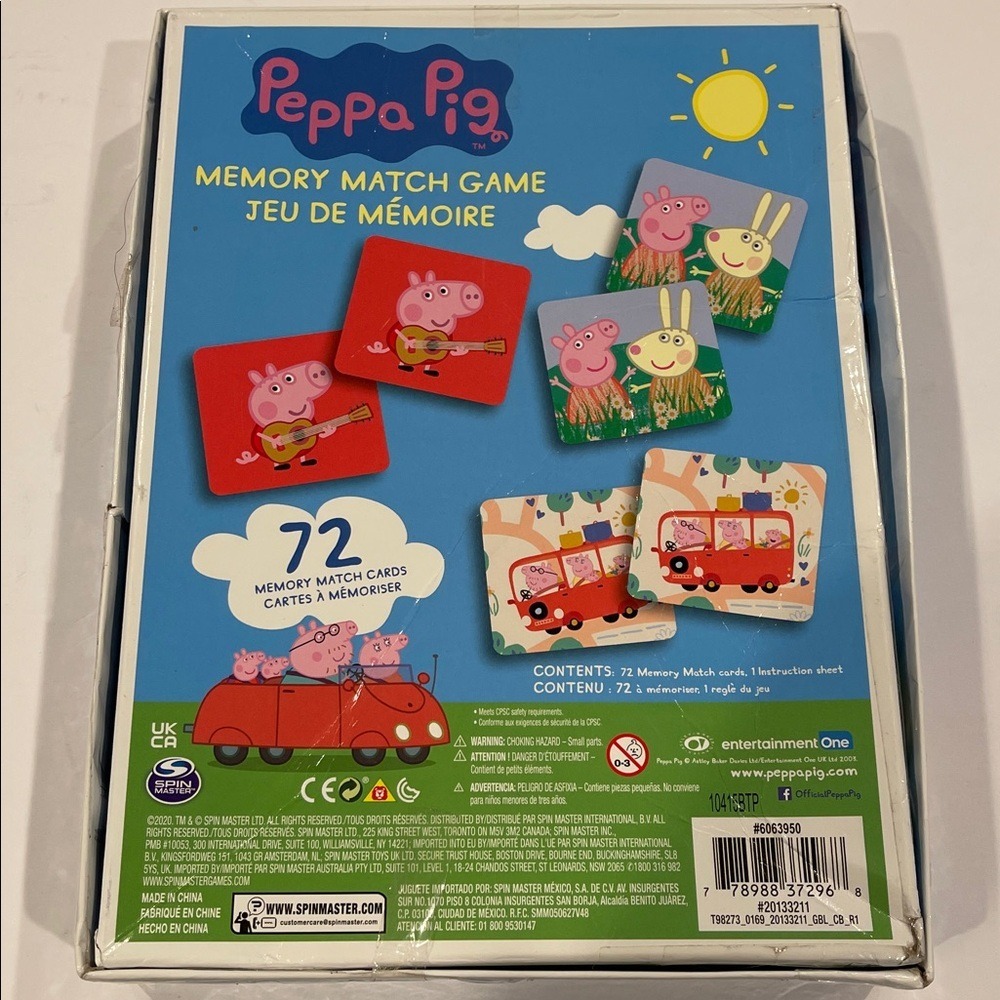 Peppa Pig Memory Match Game Cards - Picture 2 of 2